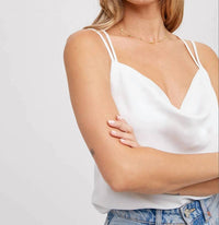 Bluivy - Silky Cowl Neck Cami Top