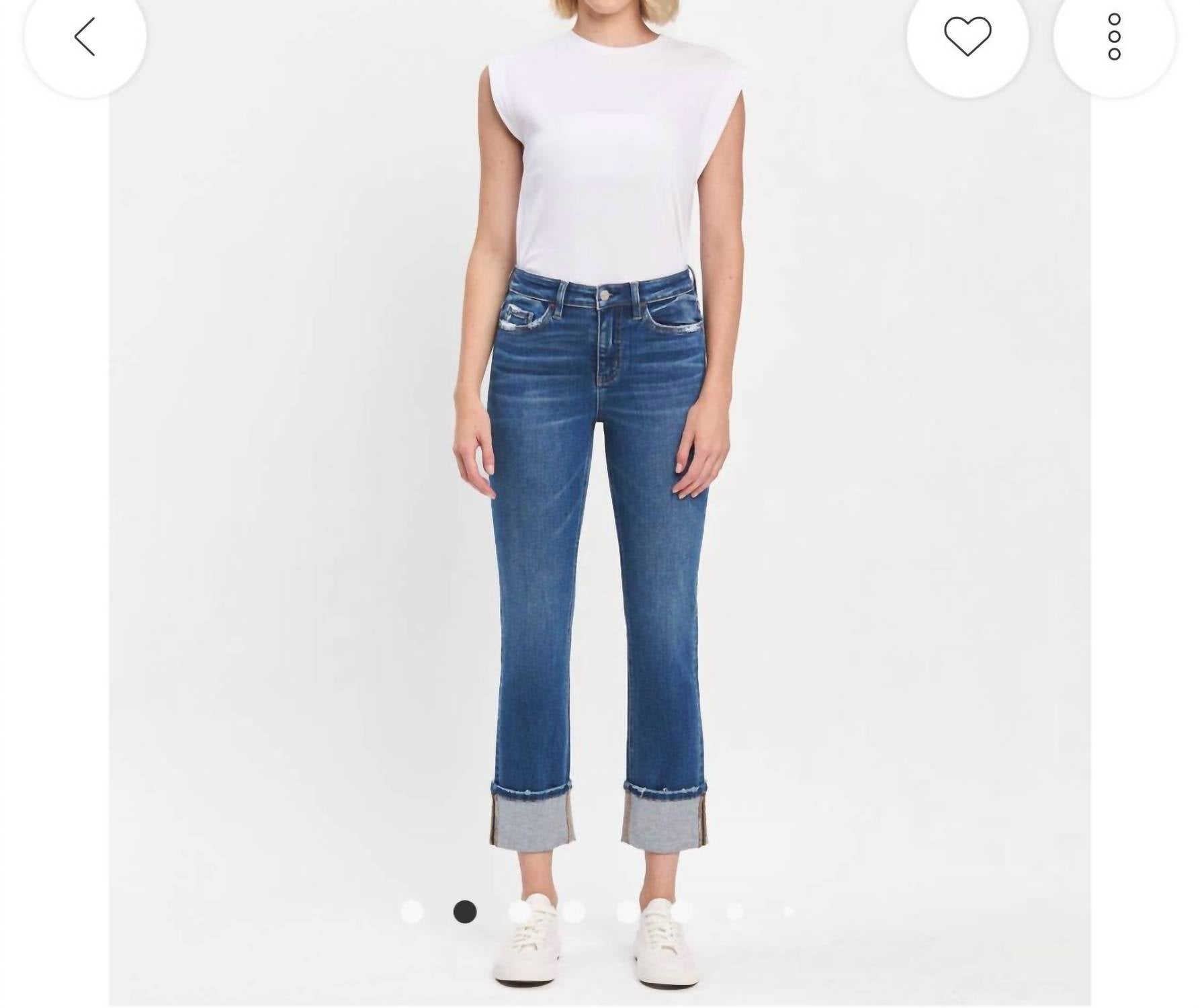 Vanilla Monkey - Vervet High Rise Cuffed Slim Straight Jeans