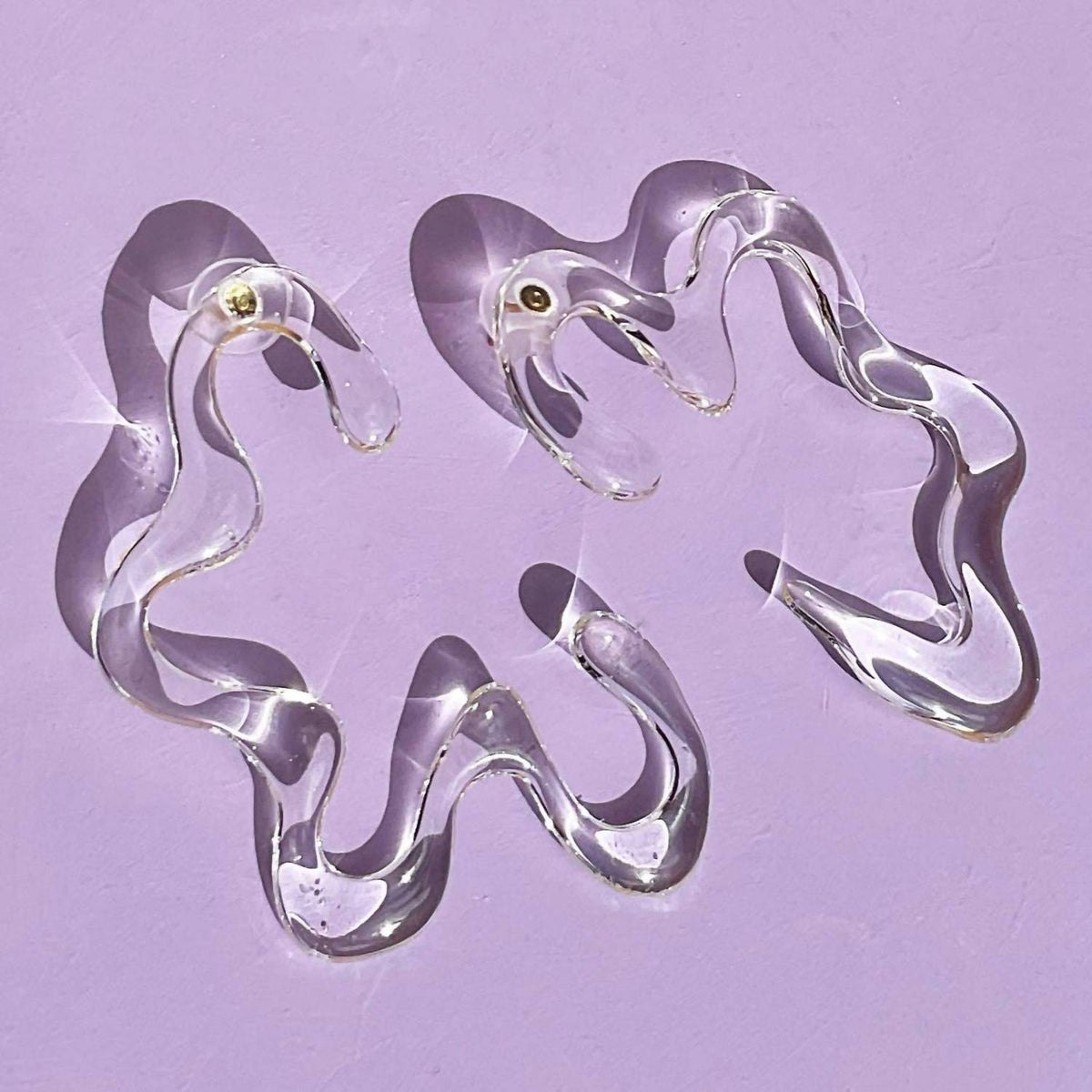 Love Madeye Designs - Women's Halfsies Squiggle Drop Earrings