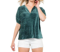 Thml - V Neck Velvet Top