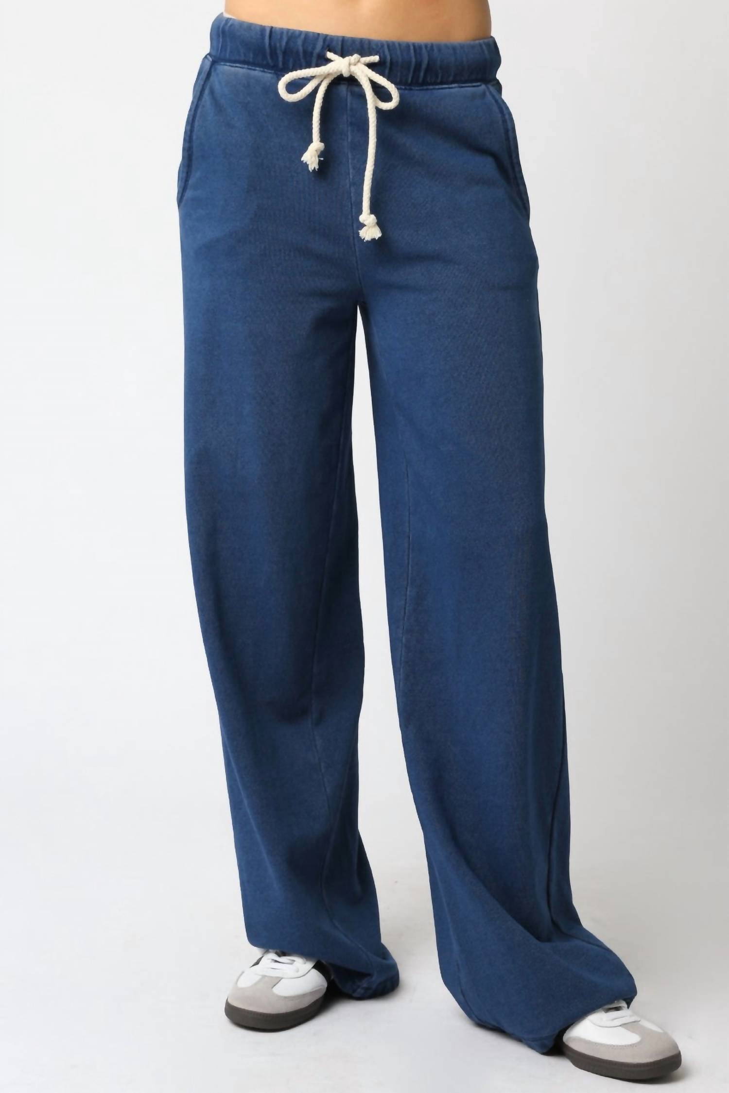 Olivaceous - Wide Leg Sweatpants