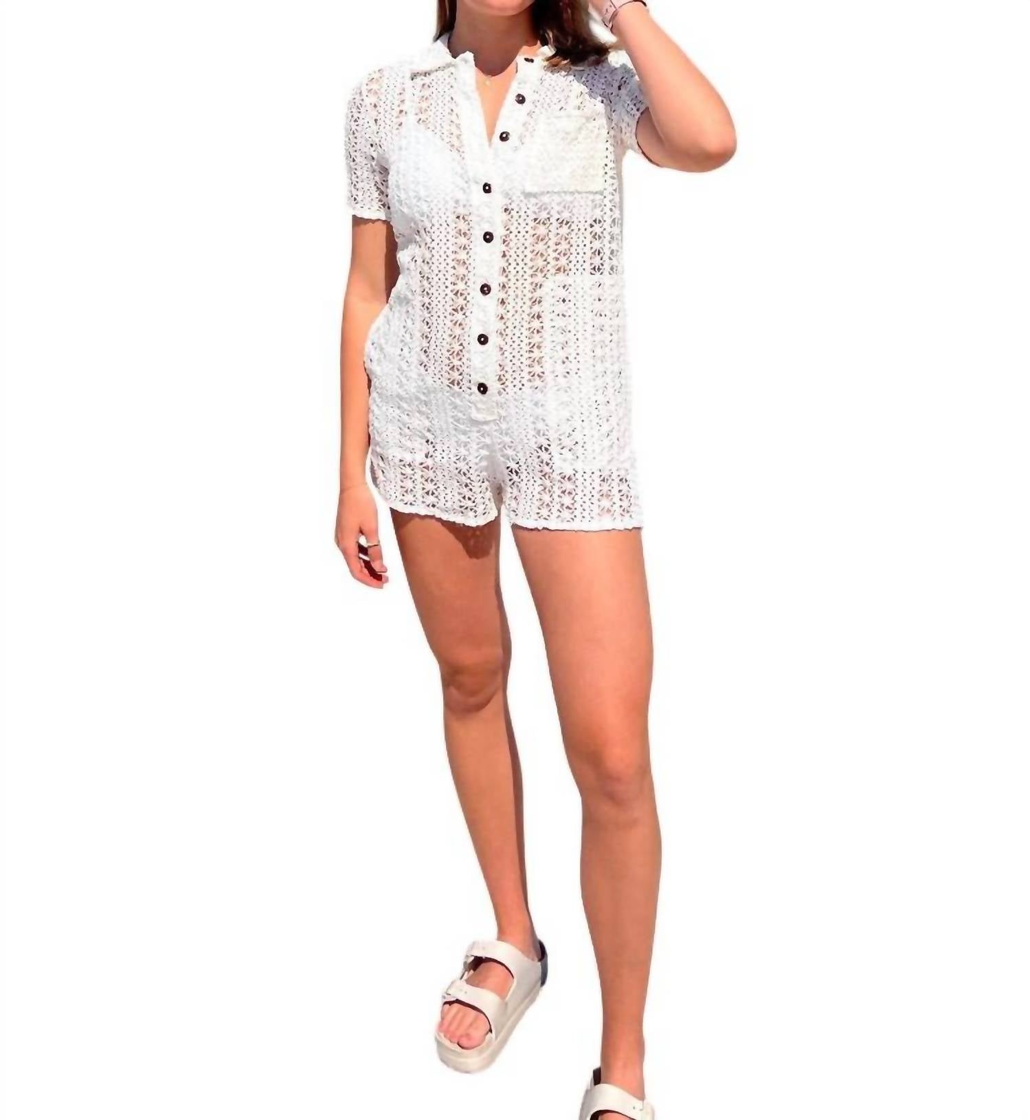 Olivaceous - Oakley Crochet Romper