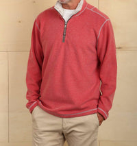 True Grit - Melange Soft Fleece Quarterzip Sweater