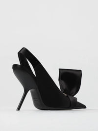 Salvatore Ferragamo - Women's Erica Slingbacks Satin With Asymmetric Bow Pump