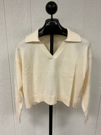 Miou Muse - Sweater Knitted Top With Collar