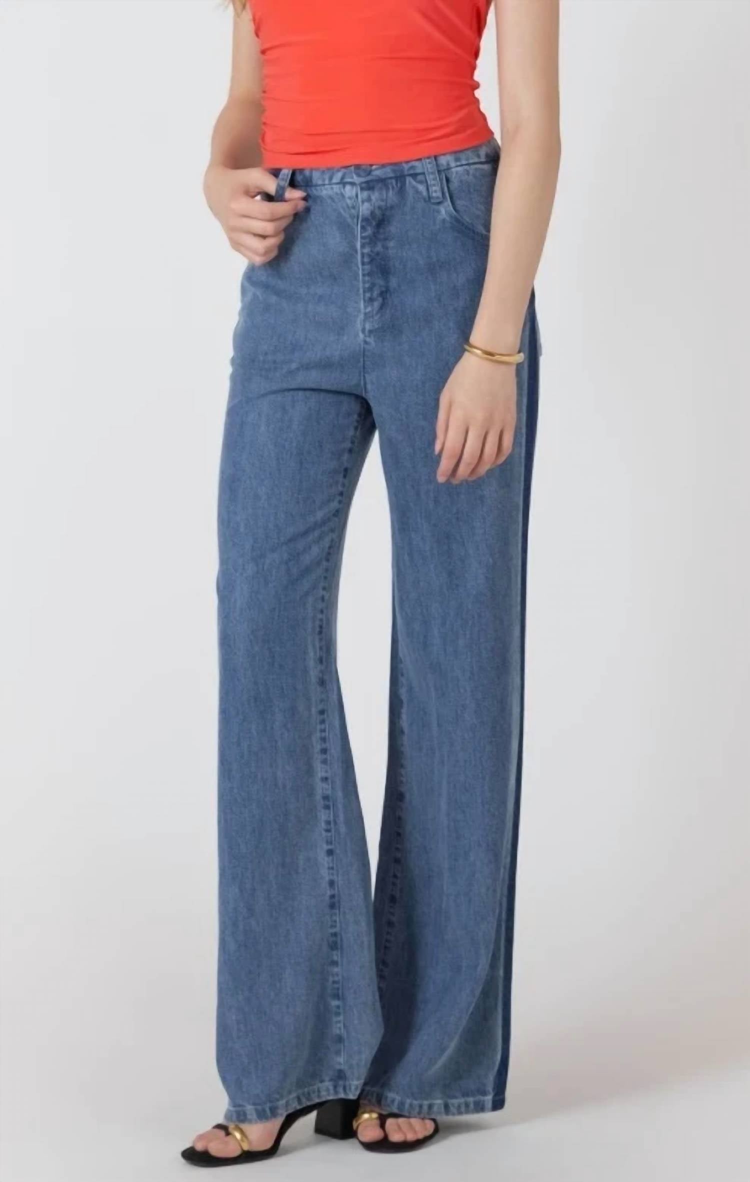 Black Tape - Drapey Two Tone Trousers