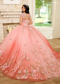 Rachel Allan - Floral Applique Ball Gown