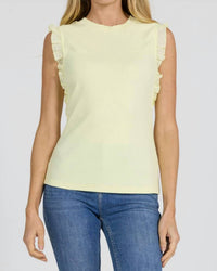 DEAR JOHN DENIM Bridget Sleeveless Rib Top in yellow - women's tank top