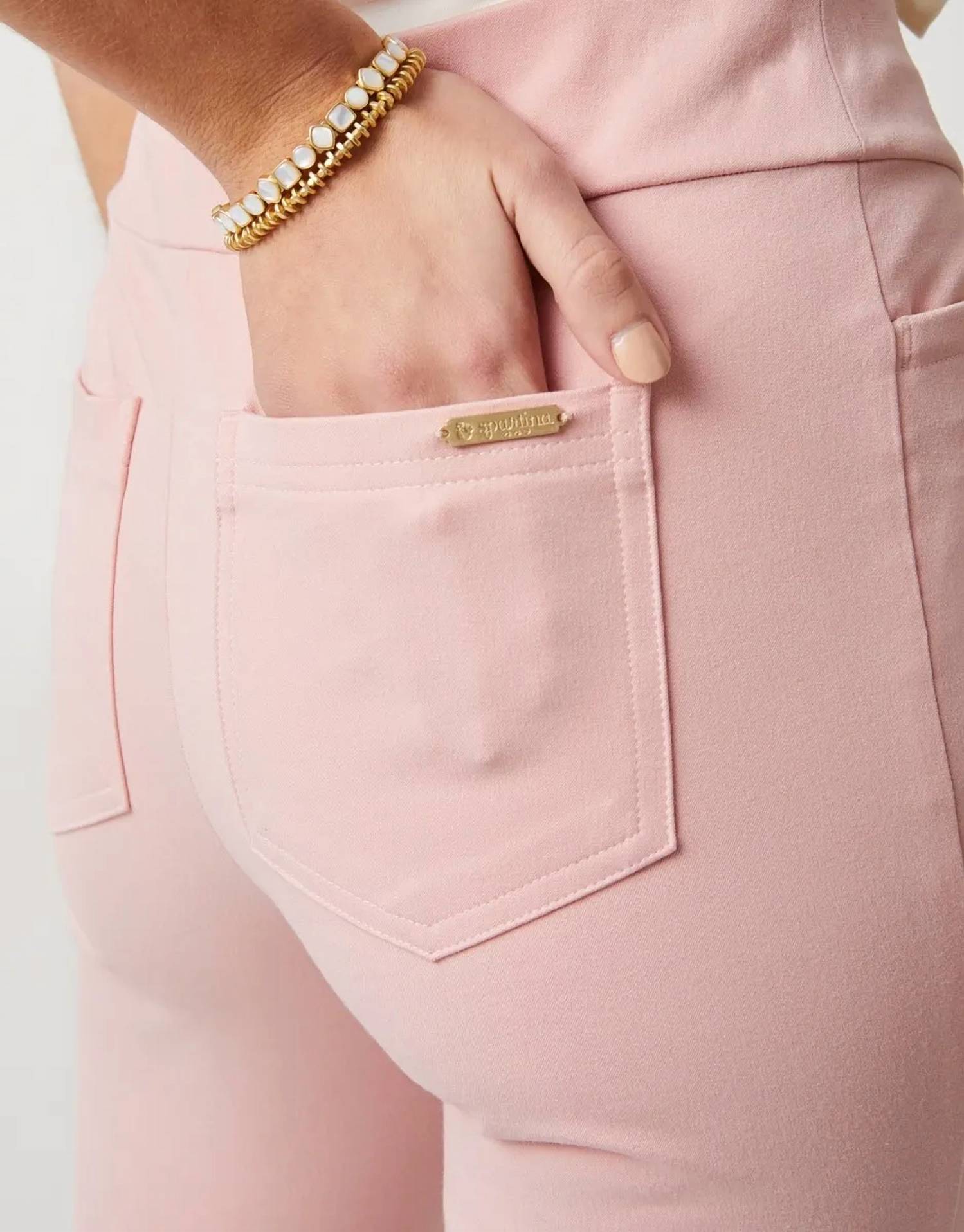 spartina 449 Maren Pull On Pant in pink - women's pants - alternate view