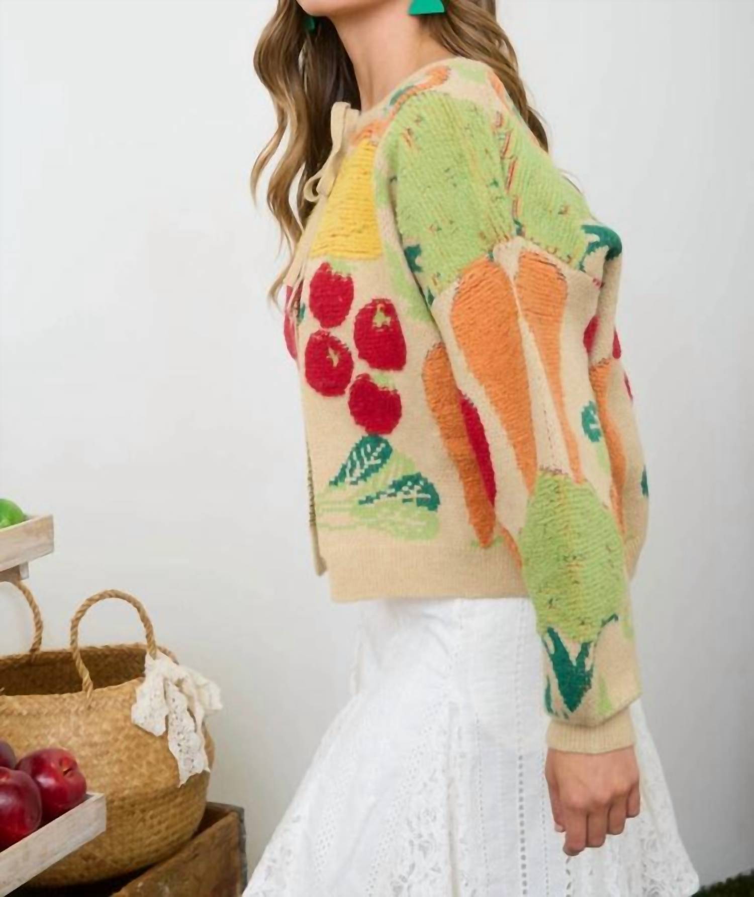 Blu Pepper - Veggie Sweater Cardigan