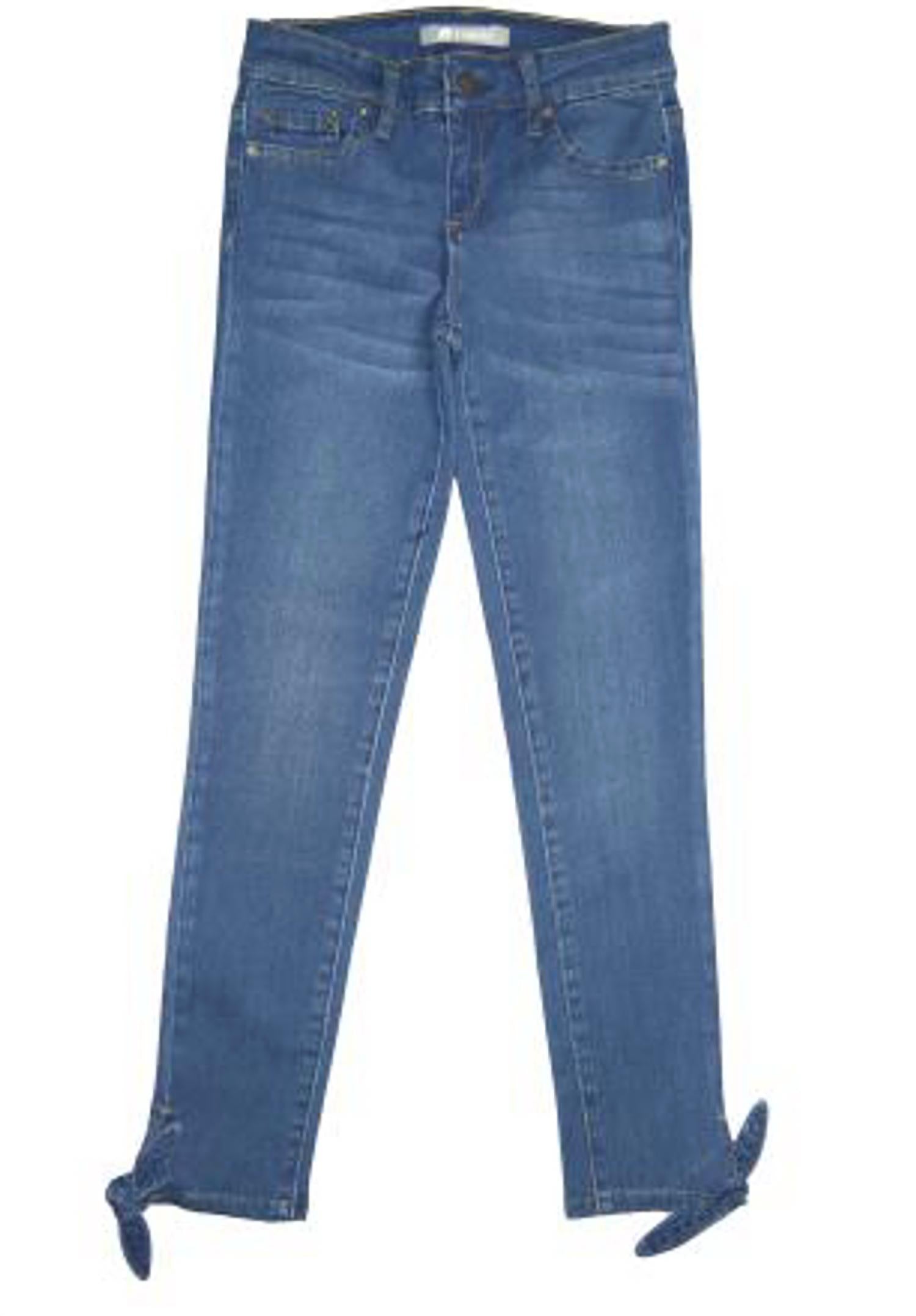 Tractr - Ankle Crop Tie Hem Jeans