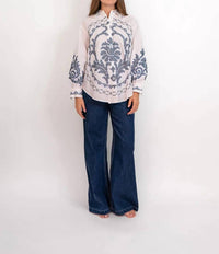 ALEMAIS Hazel Relaxed Shirt in white - women's shirt