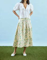 Hunter Bell - Mare Ruffled V Neck Top