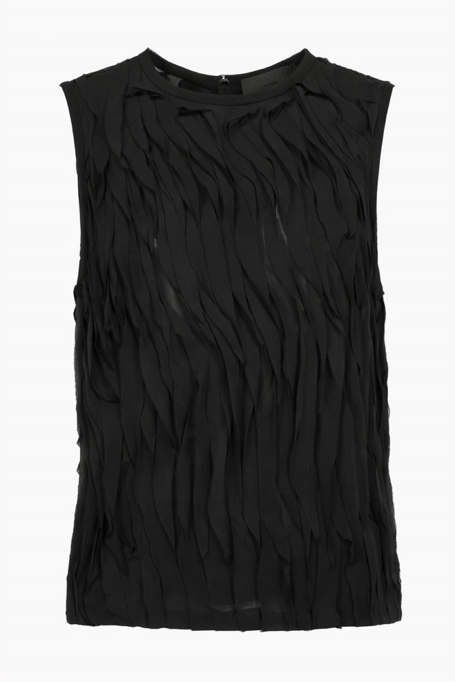 Ulla Johnson Celina Top in noir - women's tank top - alternate view