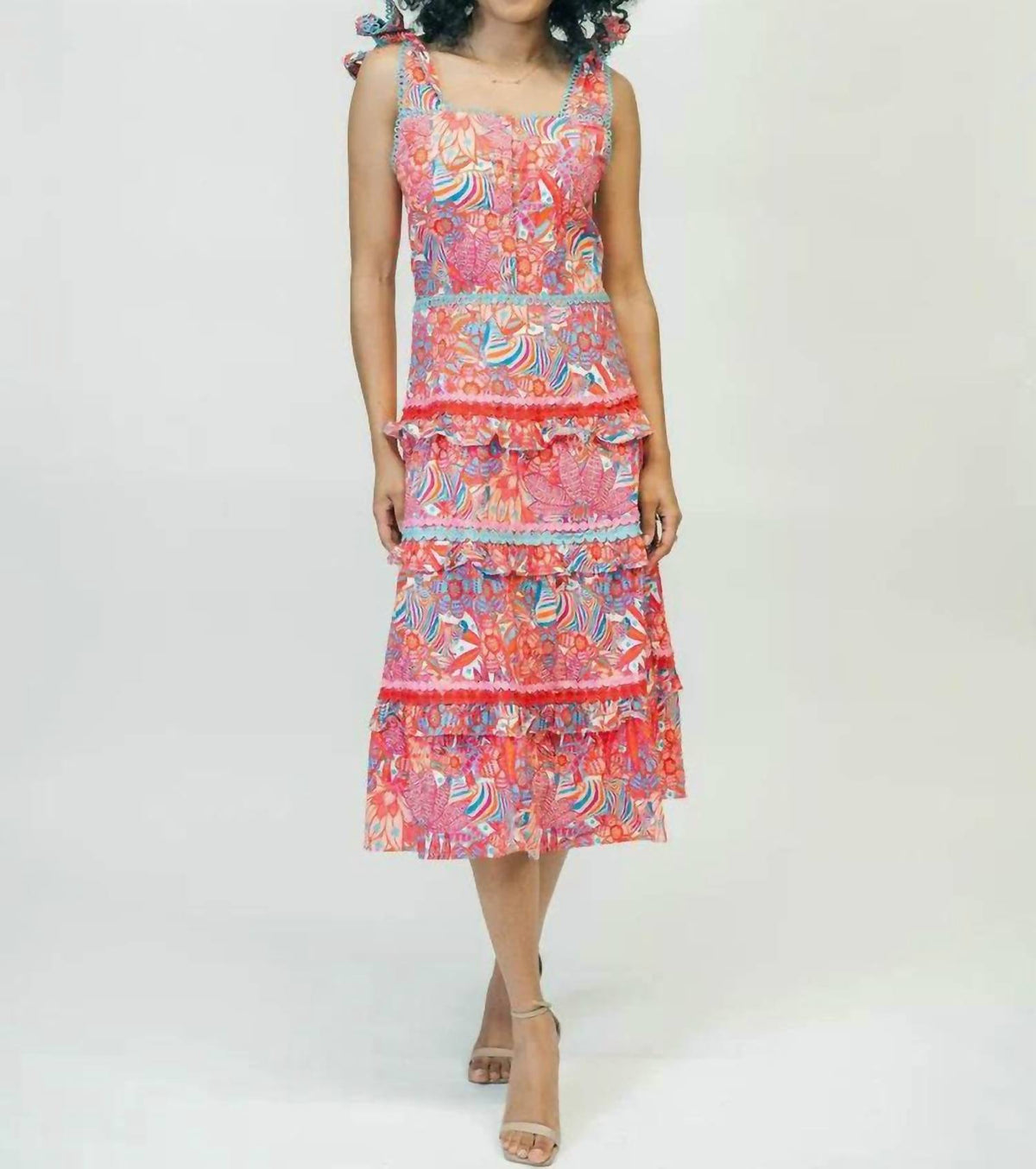 Marie By Victoria Dunn - Tropical Trapeze Naomi Dress