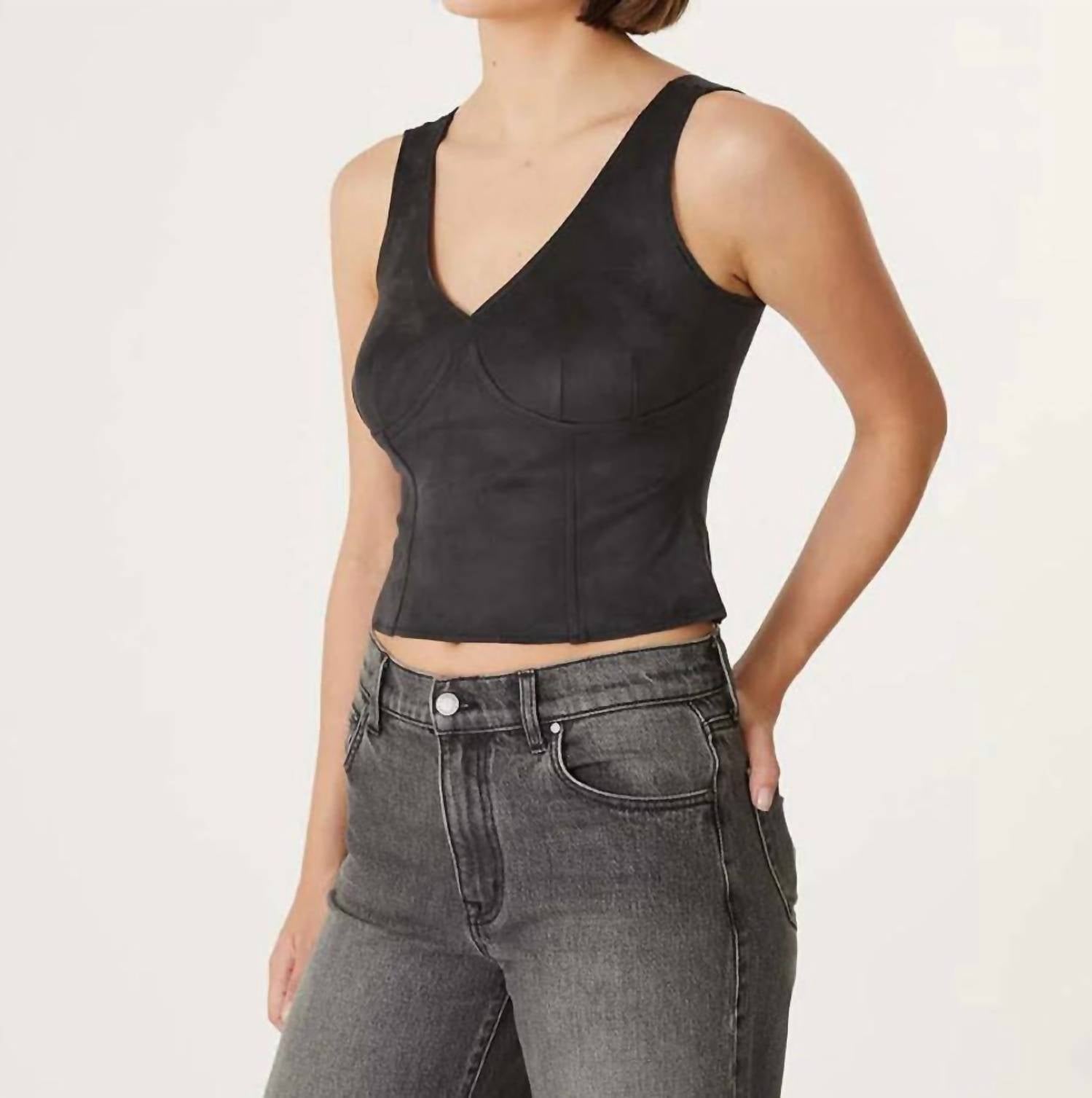 Level99 - Francis Faux Suede Tank