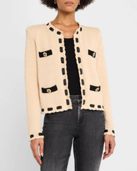 L'Agence - Astor Contrast Trim Cardigan