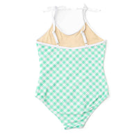 Shade Critters - Girl's Daisy Stripe Sequin One Piece Swimsuit