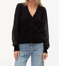 Six/Fifty - Celeste Mixed Media Sweater Top