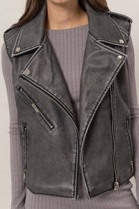 Hyfve - Washed Moto Vest