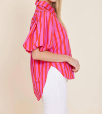 Dolce Cabo - Poplin Puff Shoulder Top