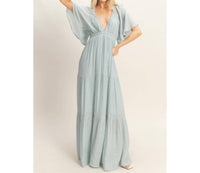 Hyfve - Flutter Sleeve Maxi Dress