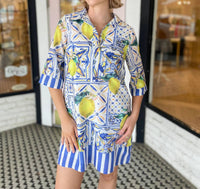 Jade - Lemon Tiles Dress