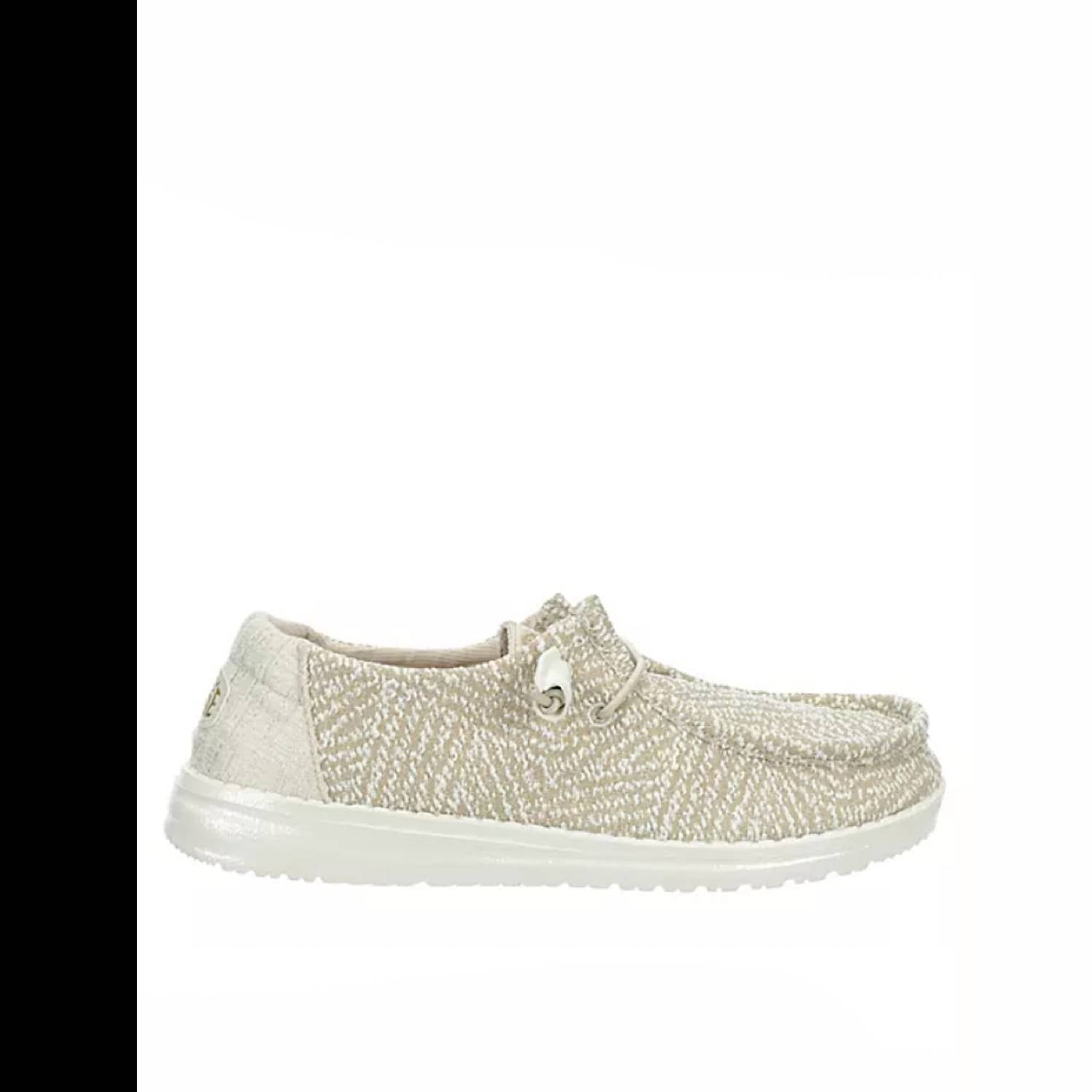 HEY DUDE Women's Wendy Woven Shoes in cream - women's flats