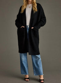 Panache Apparel Dale Knit Cardigan in black - women's cardigan