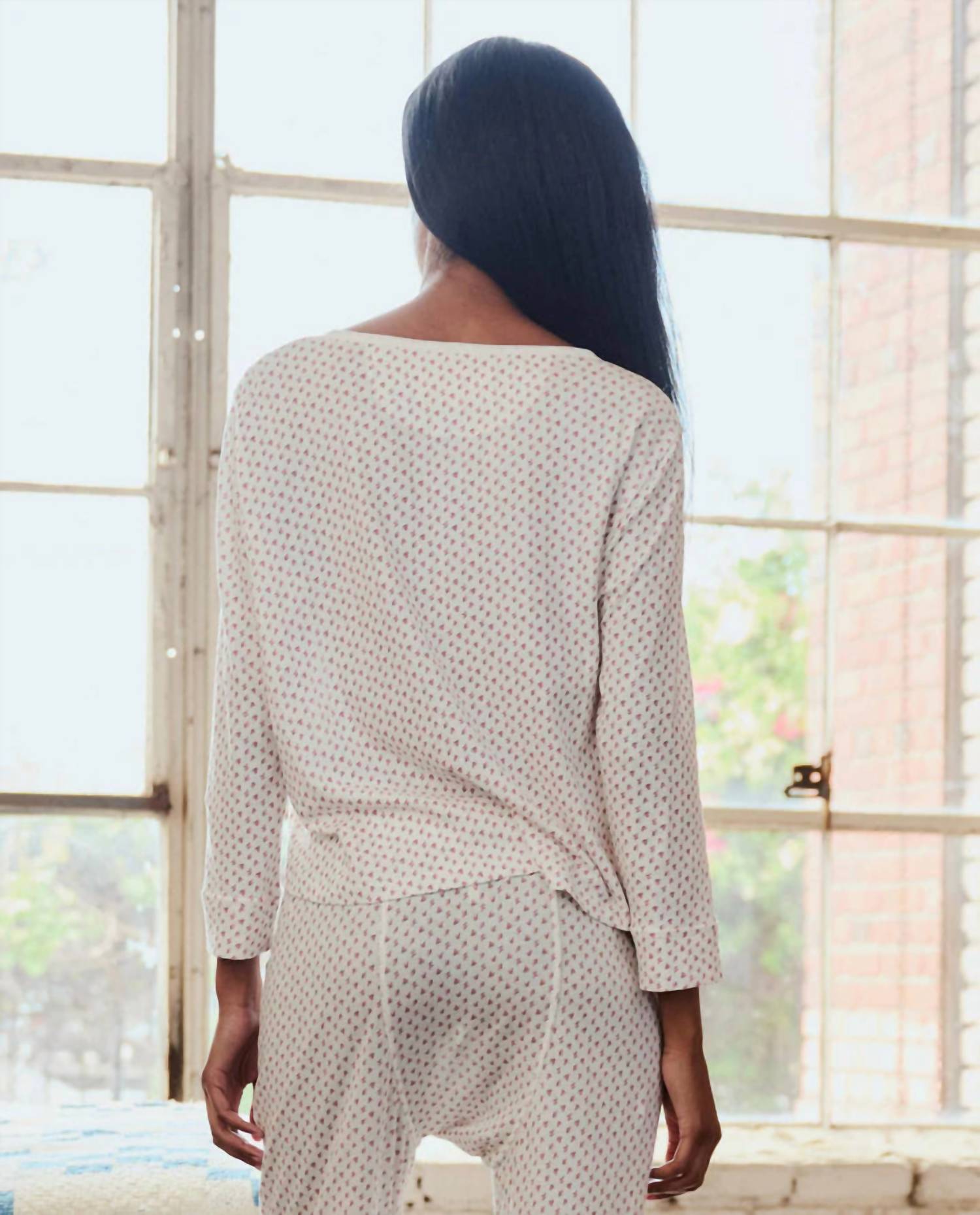 The Great. - Crop Sleep Henley Top