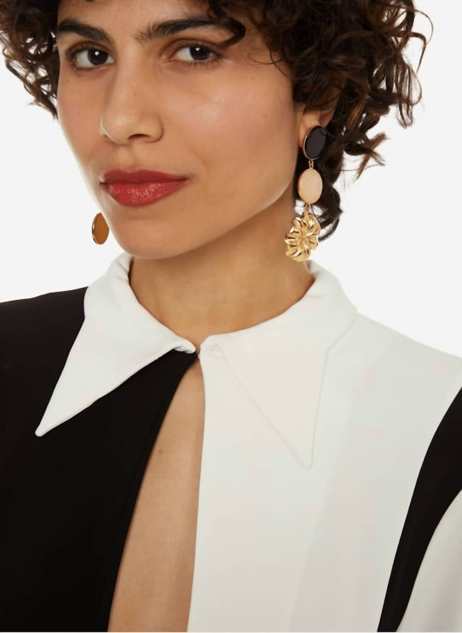 Destree - Women's Sonia Daisy Double Stone Earrings