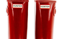 HUNTER Women's Original Tall Gloss Rain Boots in military red - women's shoe - view 9