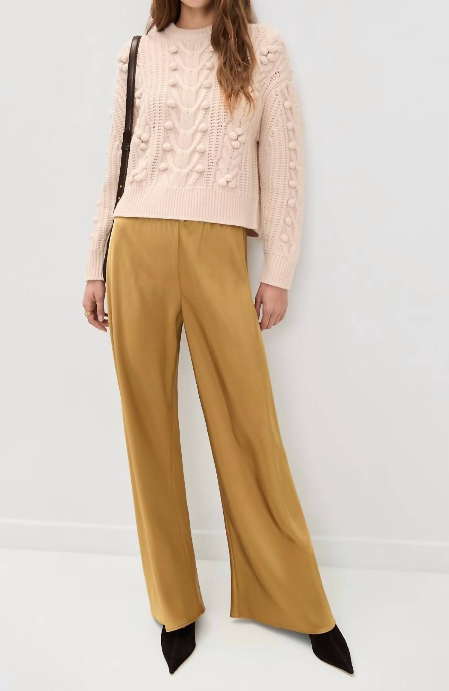Ulla Johnson Indra Cable Knit Pullover Sweater in alabaster - women's sweater - view 5