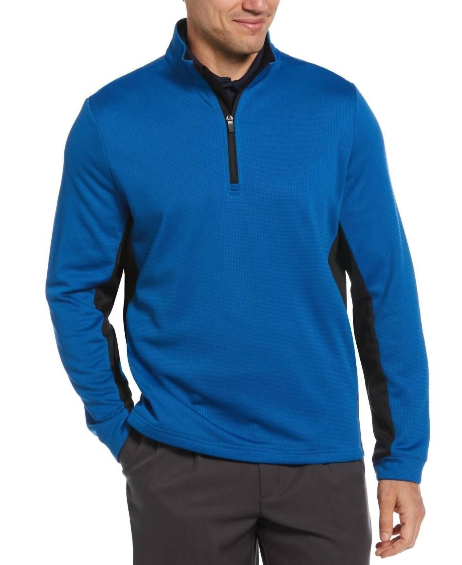 Pga Tour - Men's Micro Jacquard Quarter-zip Pullover Sweatershirt
