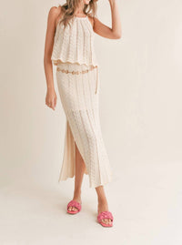Sadie & Sage - Baby Chevron Pointelle Sweater Tank