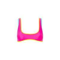 Kulani Kinis Women's Bind Slim Scoop Bikini Top in confetti - women's swimwear