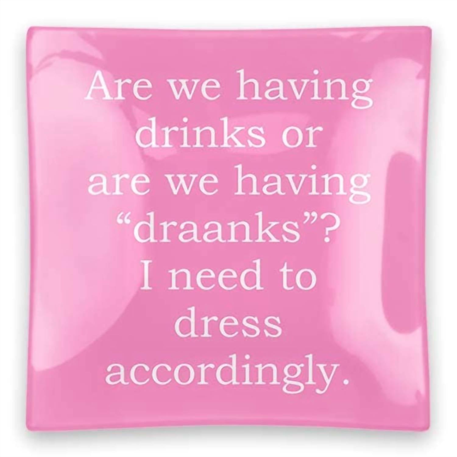 Clairebella - Quotes Glass Trinket Tray