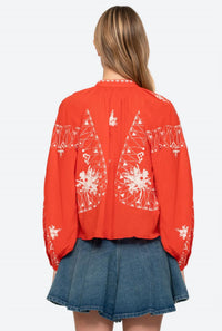 Sea - SERAFINA EMBROIDERY BLOUSE