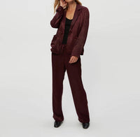Michael Stars Sanji Drawstring Pant in red - women's pants - alternate view