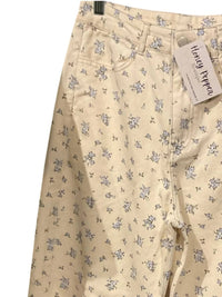 Joa - Women's Blue Floral Barrel Jeans