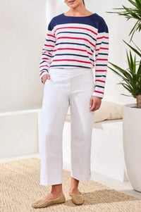 Tribal - Flatten It Pull On Capri With Snap Vent
