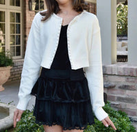 Katie J Nyc - Kitty Pearl Trim Cardigan