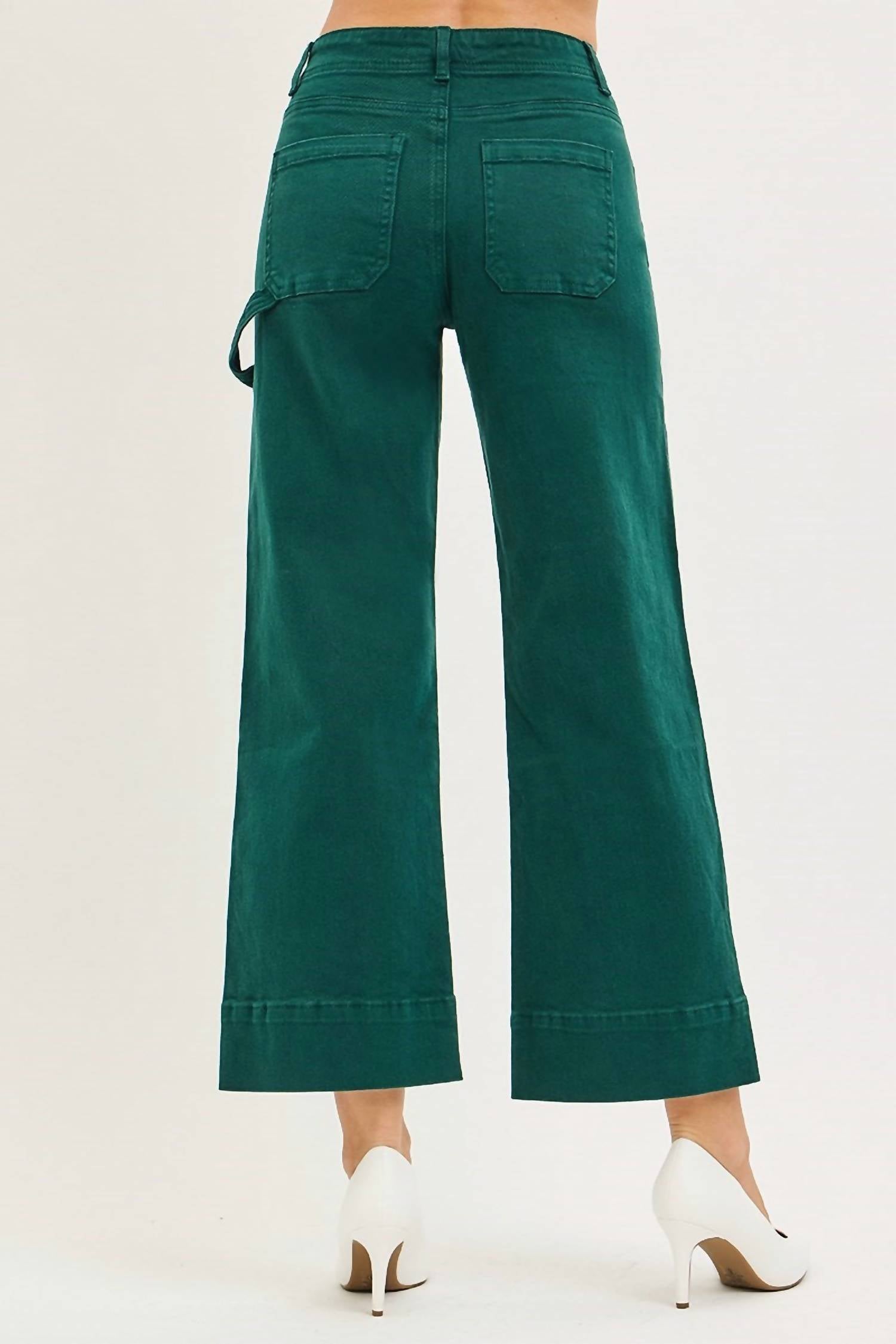 RISEN Tummy Control High Rise Crop Pants in green - women's pants - view 4