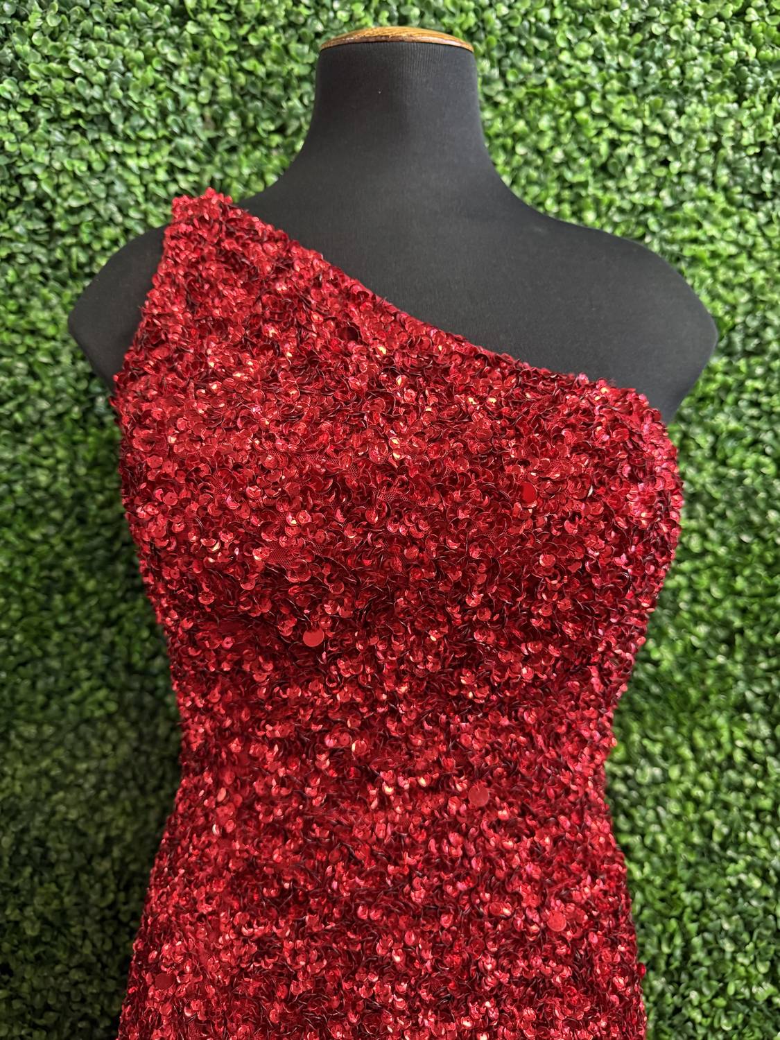 Sherri Hill - Women's One Shoulder Short Sequin Dress