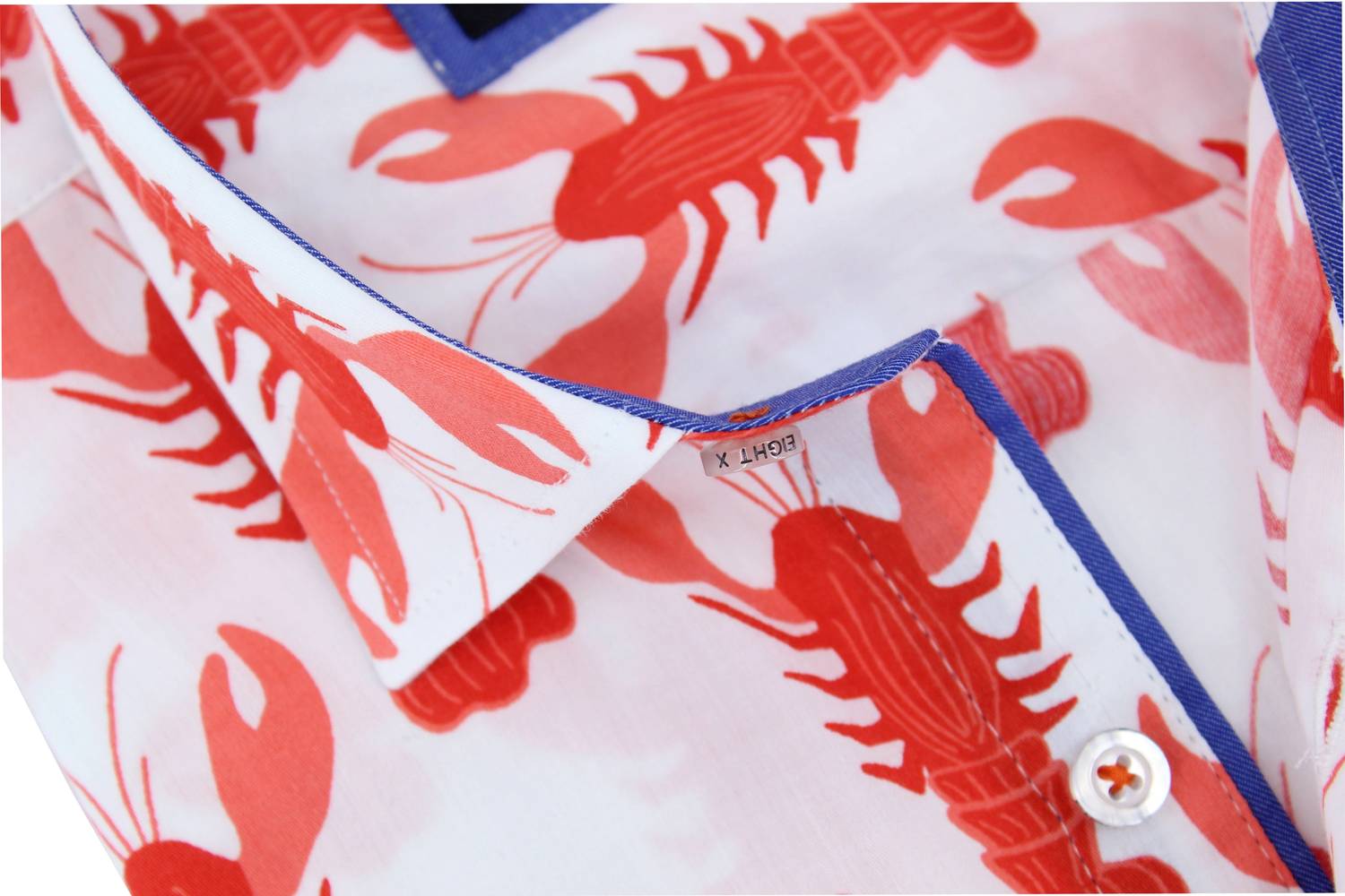 Eight X - Lobster Print Short Sleeve Shirt