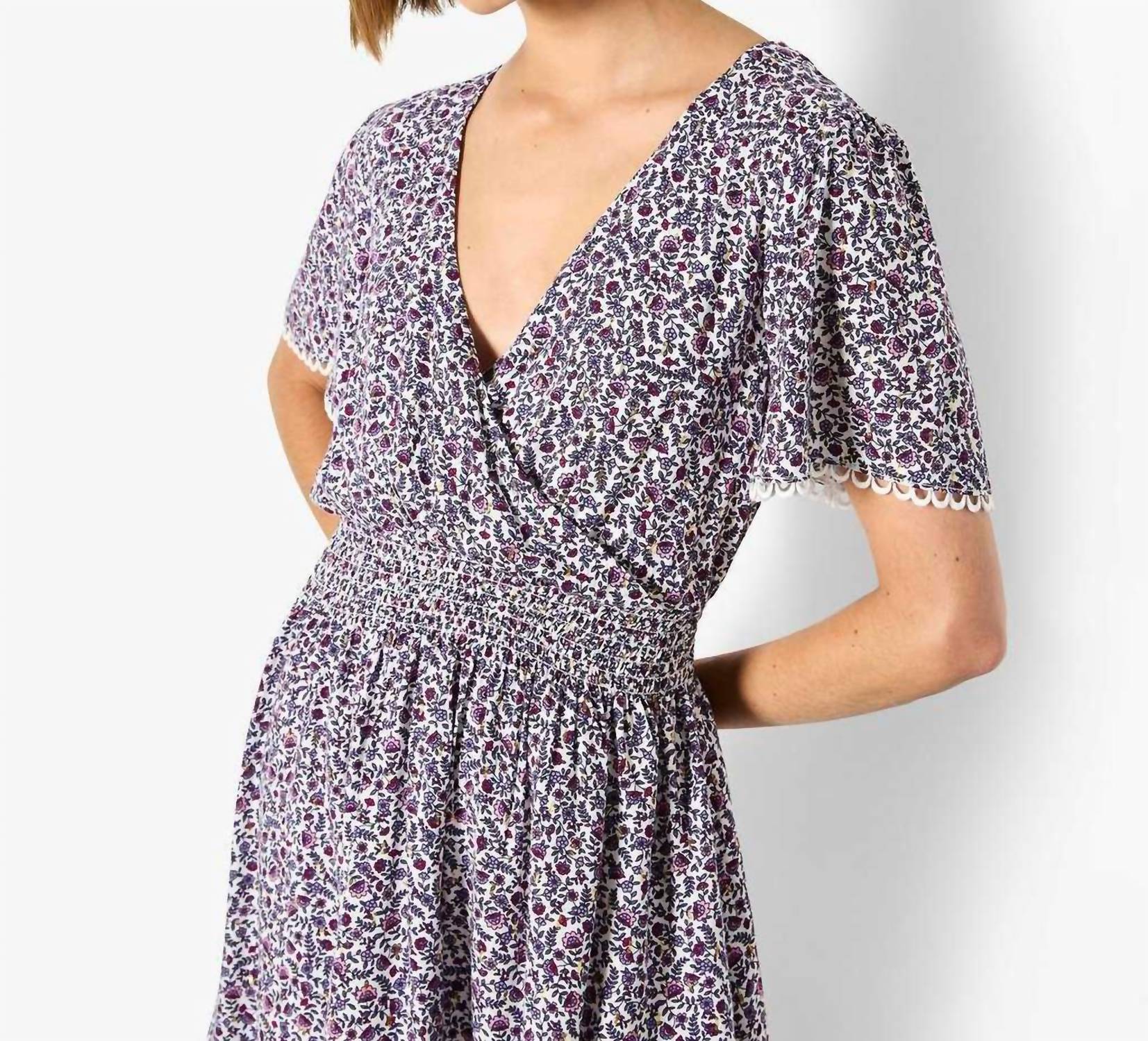 APRICOT Ditsy Print Dress in purple - women's dress - view 4