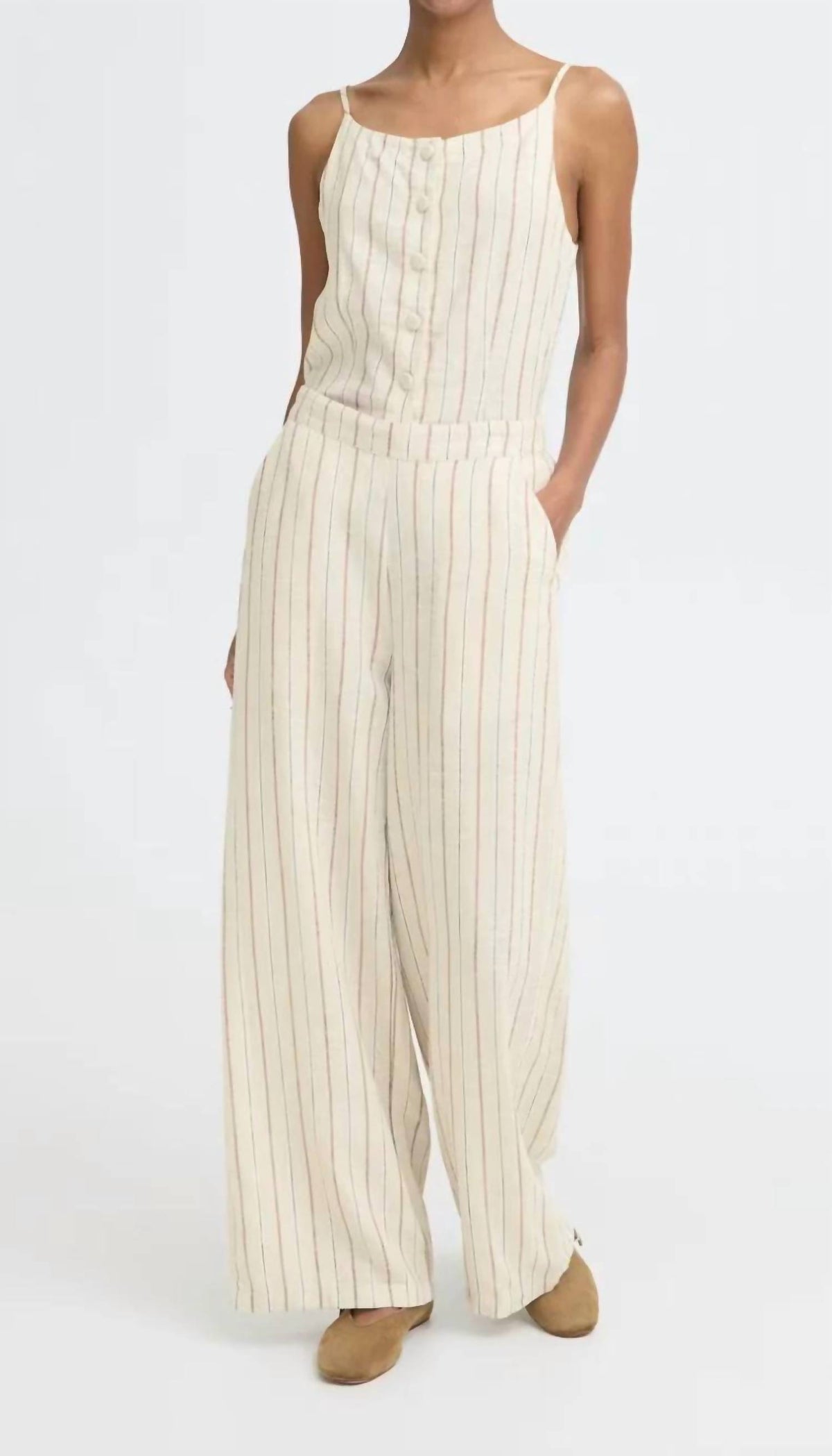 Ichi - Striped Wide Leg Trouser