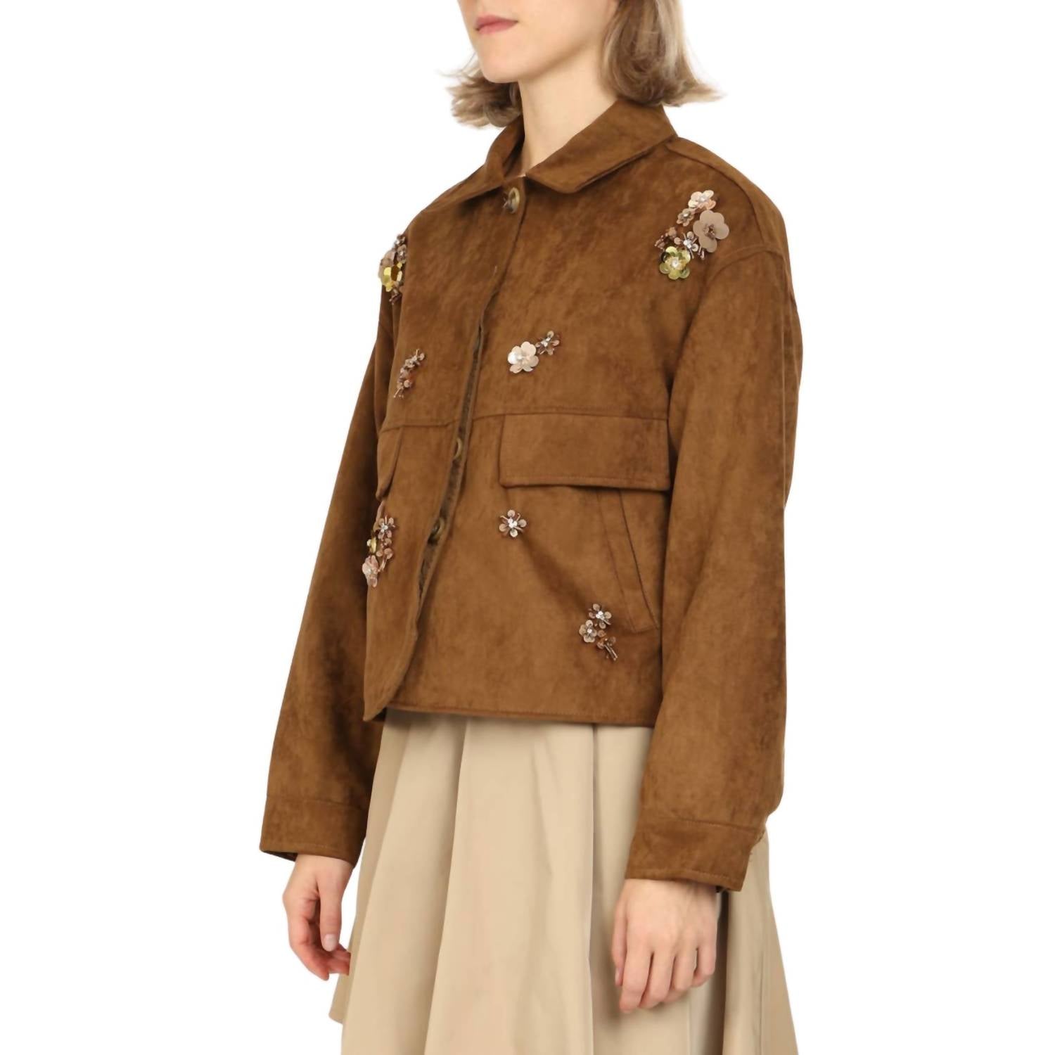 Beulahstyle - Multi-embellished Suede Jacket