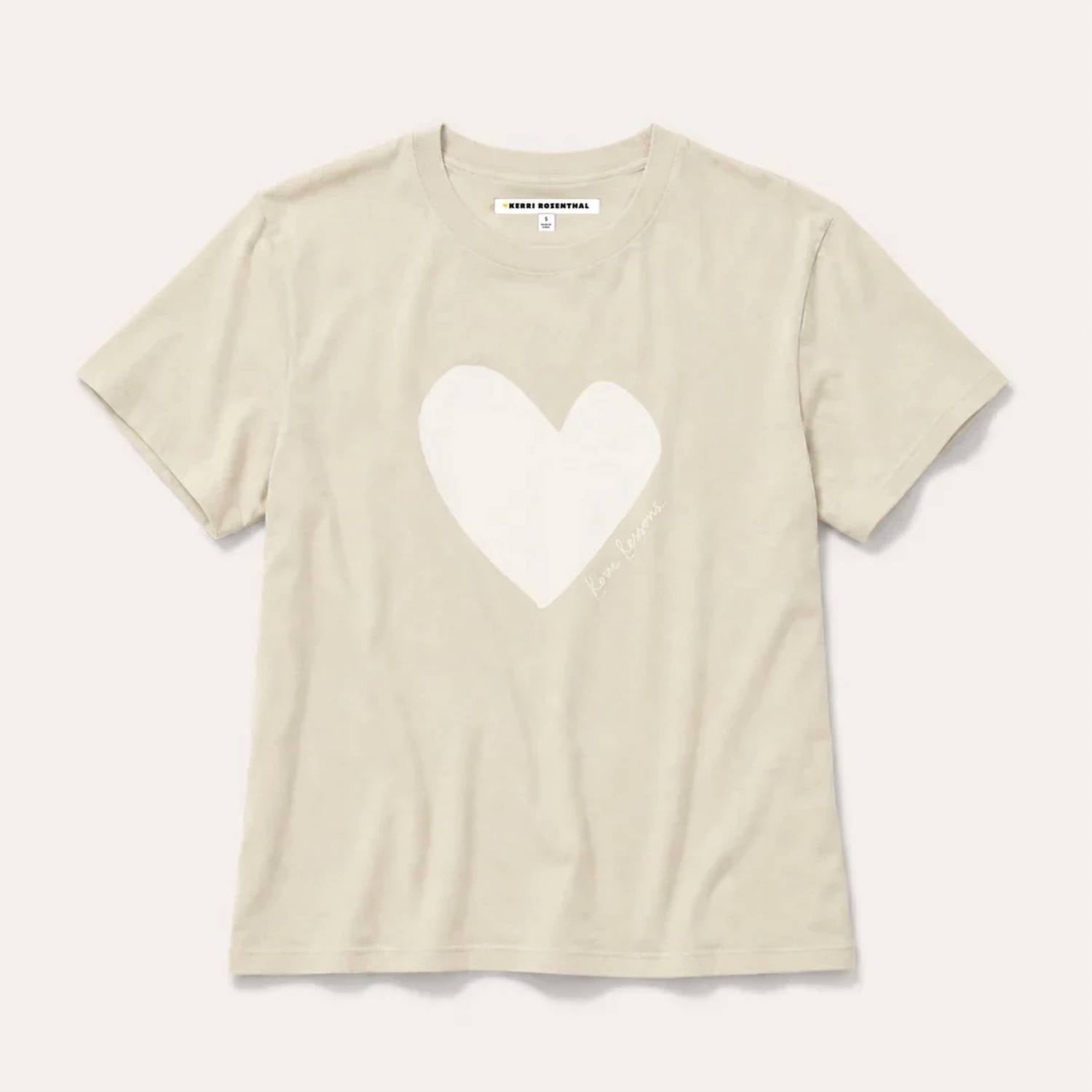 KERRI ROSENTHAL Suke Love Lessons Tee in canyon-natural - women's tee - detail view