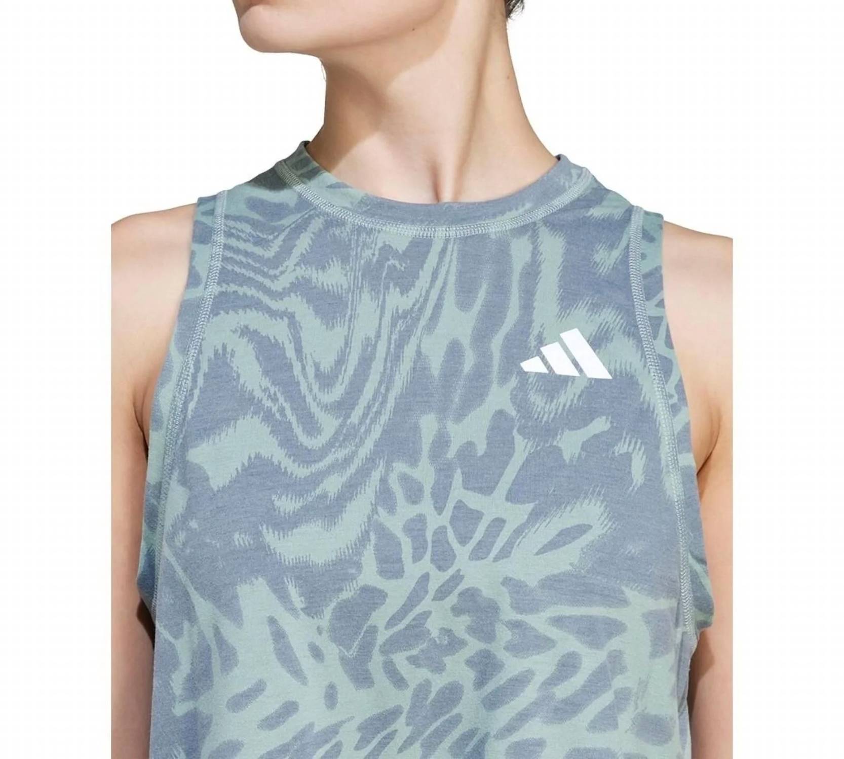 Adidas - Printed Climacool Cropped Tank